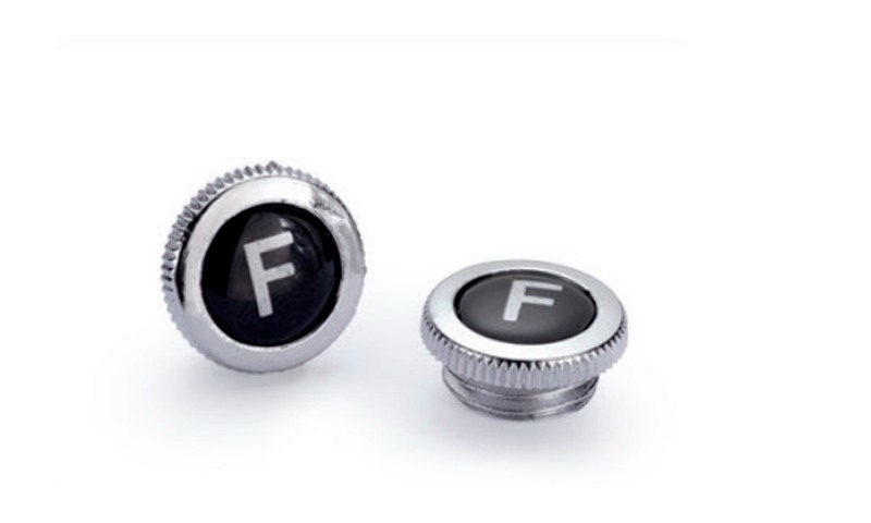 Botão Cromado “F” de pressão