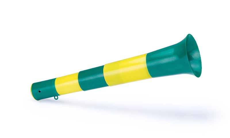 Corneta Média 32 cm Verde e Amarelo